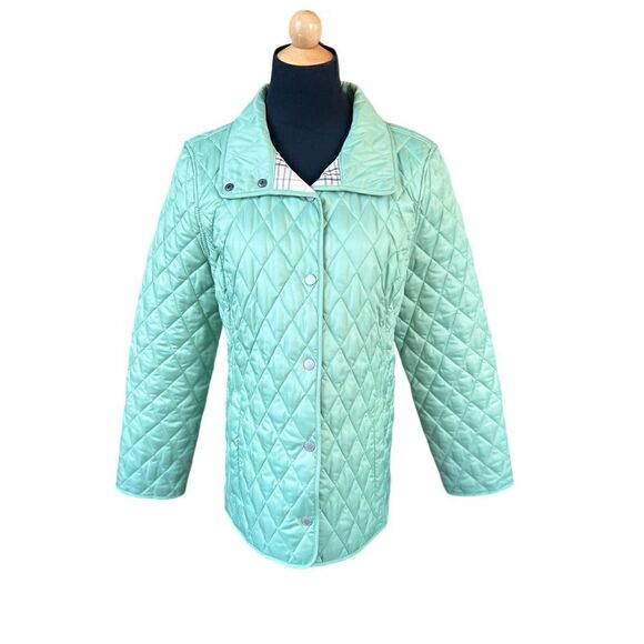 L.L.Bean Women's Quilted Jacket Outdoor Green Size M Petite - Picture 5 of 9